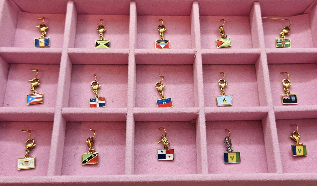 Custom Caribbean souvenir mini Hook Charms