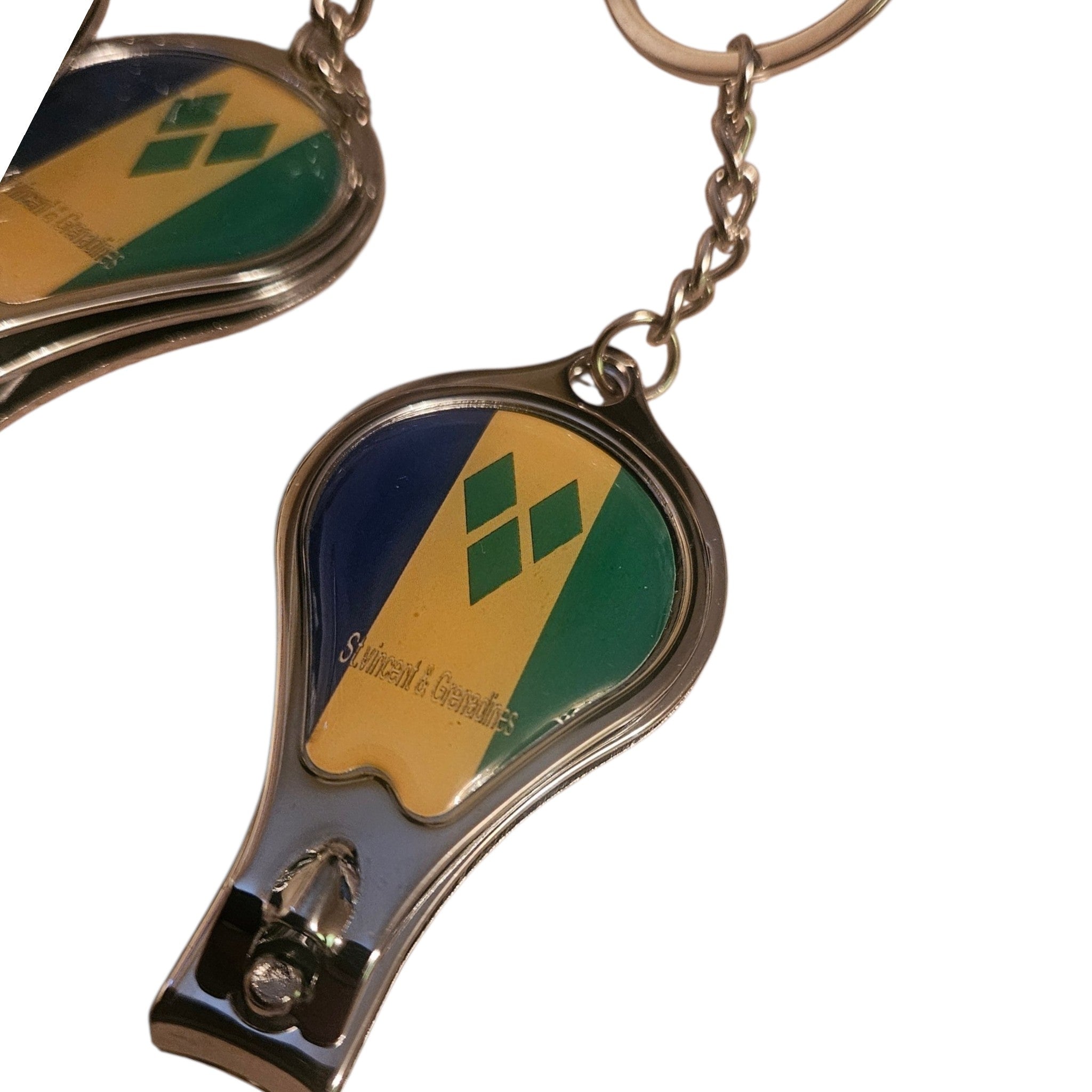 Wholesale Pack: St. Vincent & The Grenadines Flag Nail Clipper Keychains (1 Dozen / 12 Pack)