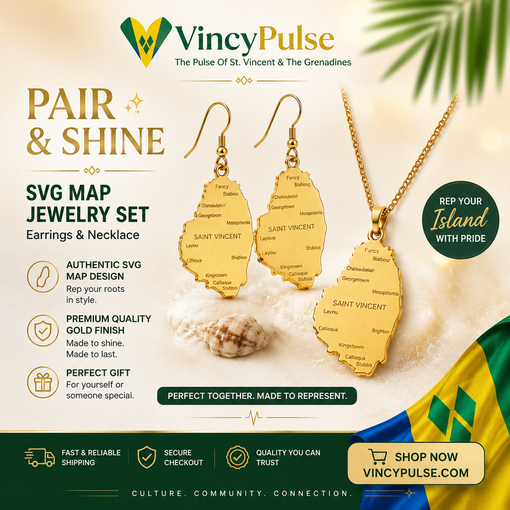 St. Vincent & The Grenadines Stainless Steel Flag Earring