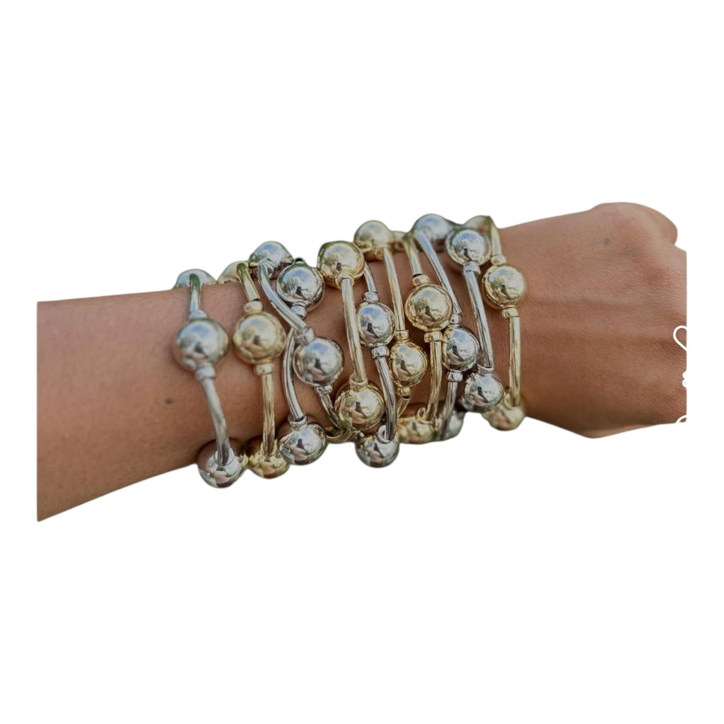 3pc Silver Bubble Ball Dream Adjustable Bracelet