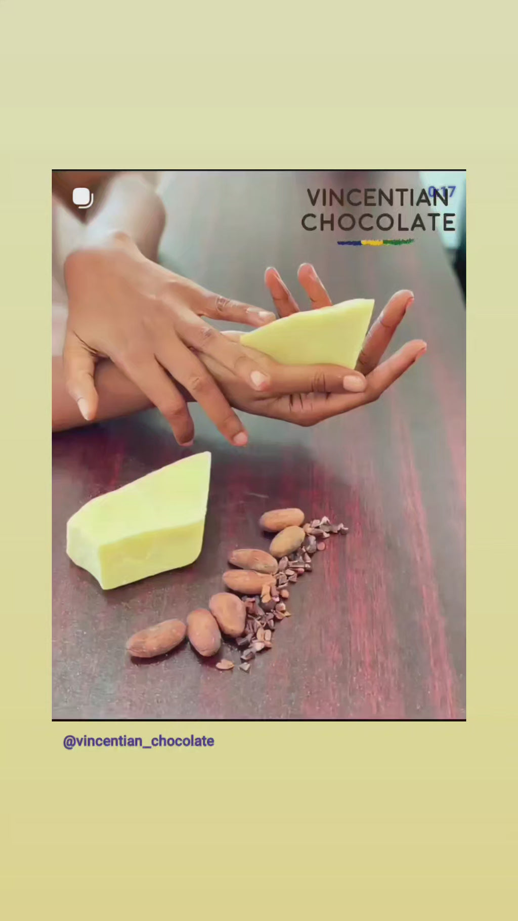 Vincentian Chocolate Cocoa Butter 40z