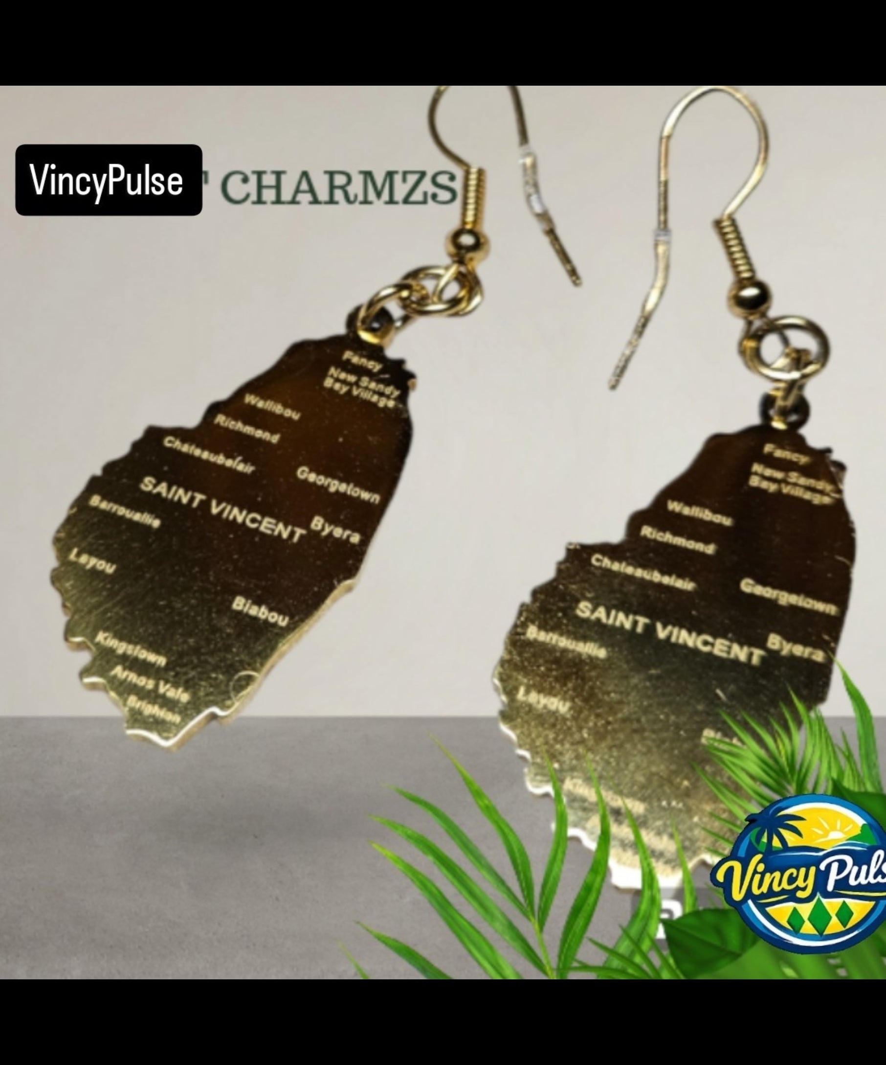 St. Vincent & The Grenadines Stainless Steel Flag Earring