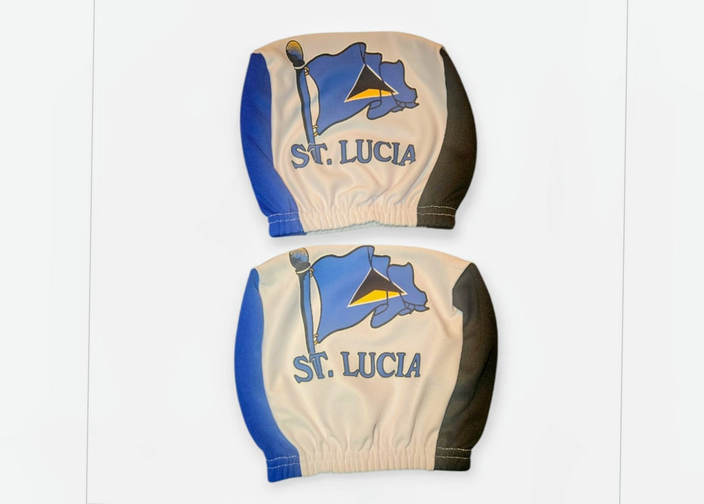 Caribbean Flag Car Headrest Covers (Set2)