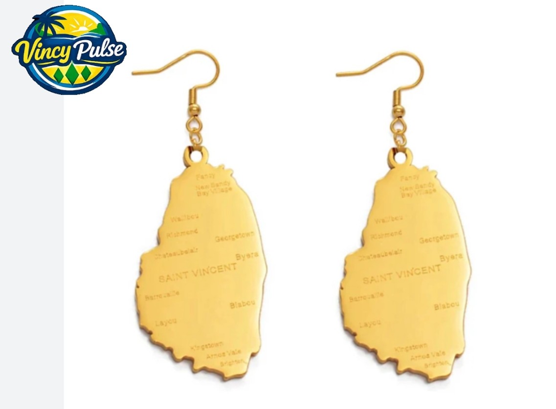 St. Vincent & The Grenadines Stainless Steel Flag Earring