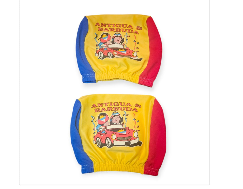 Caribbean Flag Car Headrest Covers (Set2)