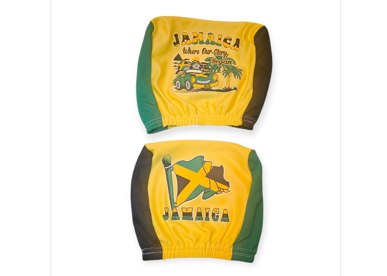 Caribbean Flag Car Headrest Covers (Set2)