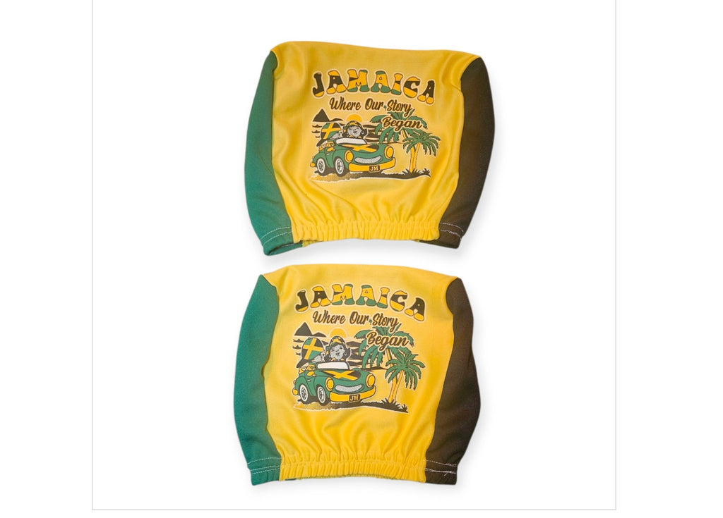 Caribbean Flag Car Headrest Covers (Set2)
