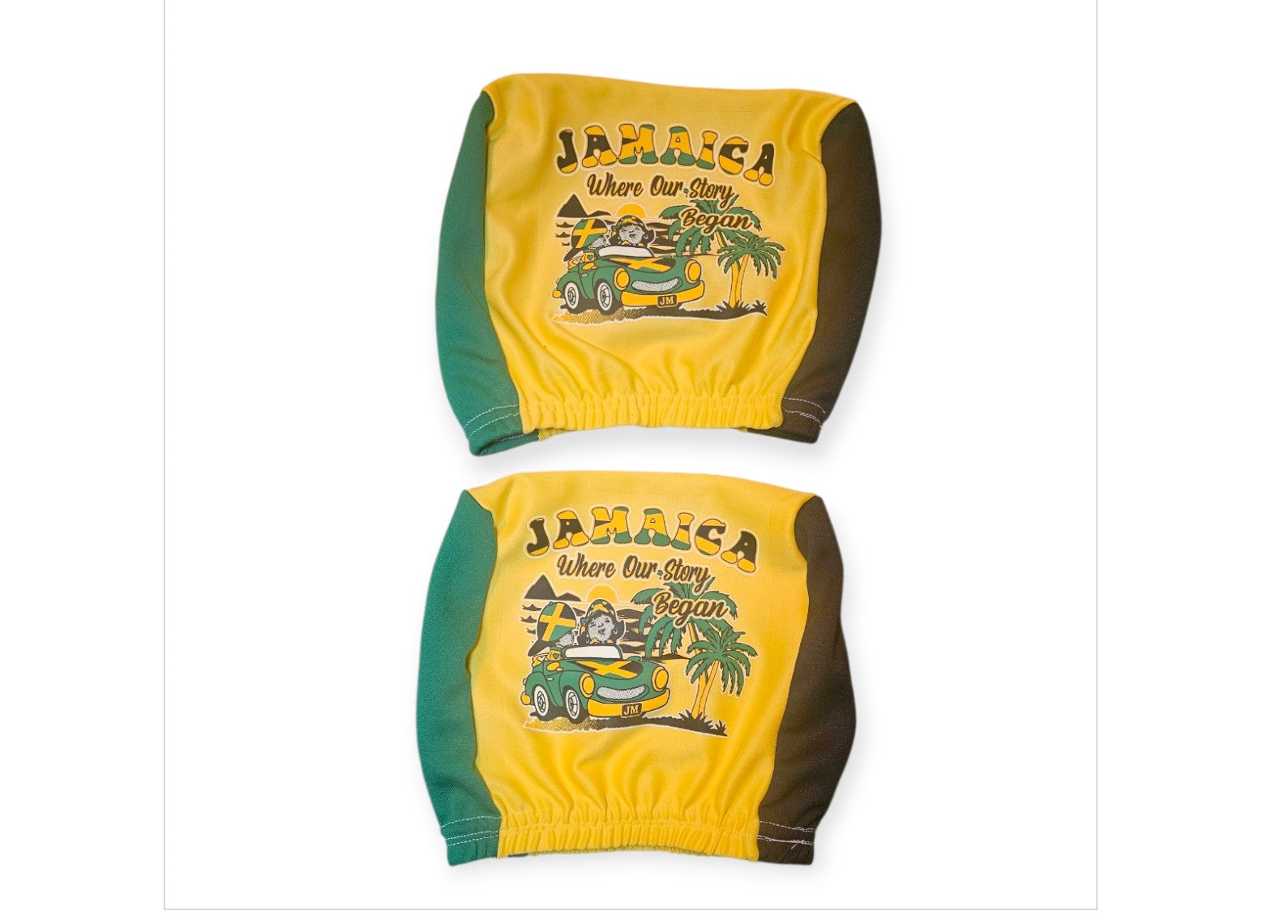 Caribbean Flag Car Headrest Covers (Set2)