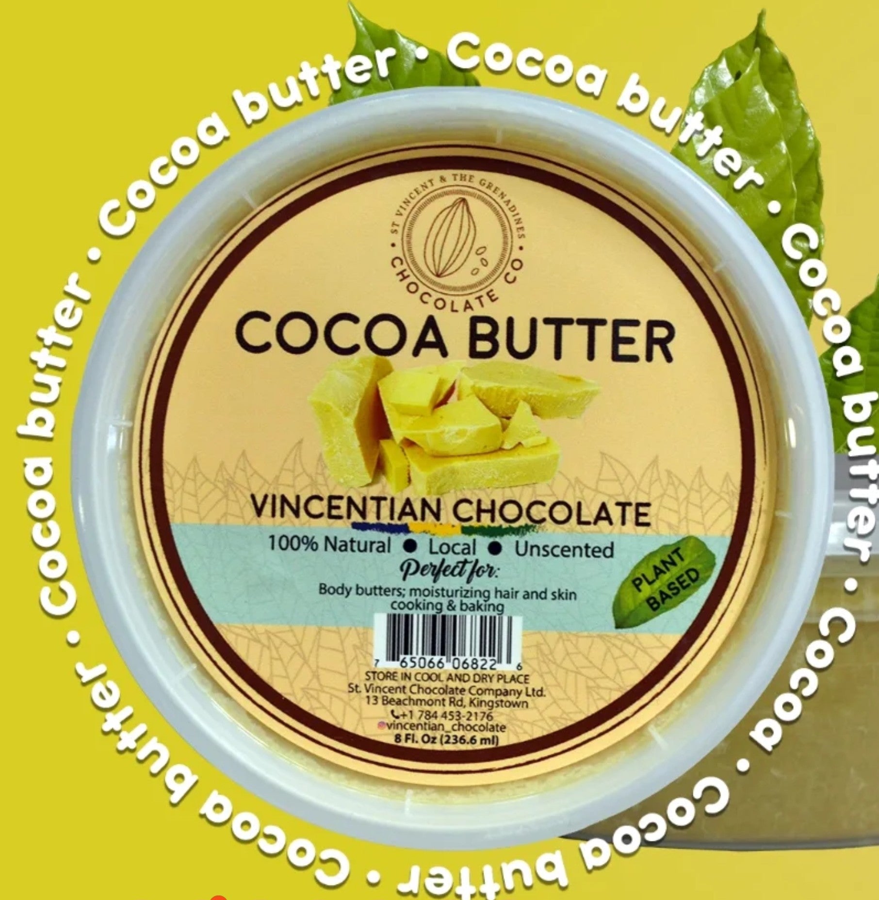 Vincentian Chocolate Cocoa Butter 40z
