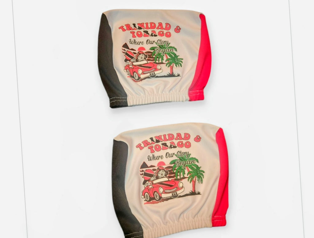 Caribbean Flag Car Headrest Covers (Set2)